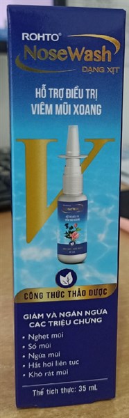 Sản phẩm hỗ trợ điều trị viêm mũi xoang (Rohto NoseWash spray) 35ml - Rohto/VN