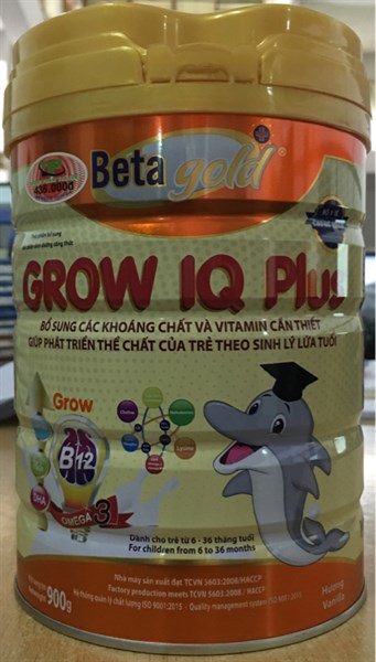 Beta gold - Grow IQ Plus 900g (6 - 36 tháng) - MD Group