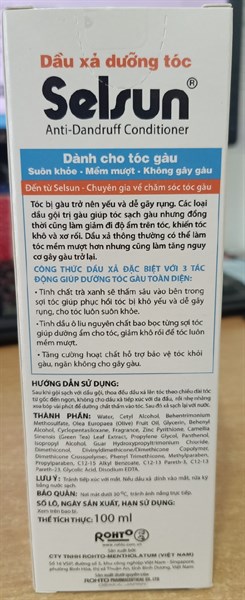 Dầu xả dưỡng tóc dành cho tóc gàu (Selsun Anti - Dandruff conditioner) 100ml - Rohto/VN 2