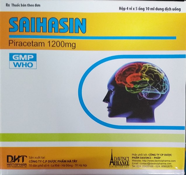 Saihasin (Piracetam 1200mg) (H*4vỉ*5ống*10ml) - Hà Tây