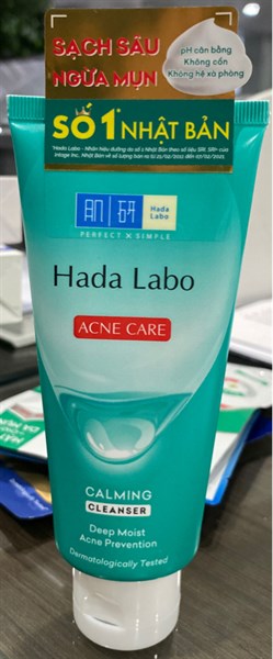Kem rửa mặt sạch sâu và ngăn ngừa mụn (Hada Labo acne care calming cleanser) 80g - Rohto/VN