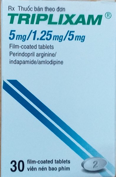 Triplixam 5mg/1.25mg/5mg (Hộp 1 lọ*30viên) - Ailen (Lọ)