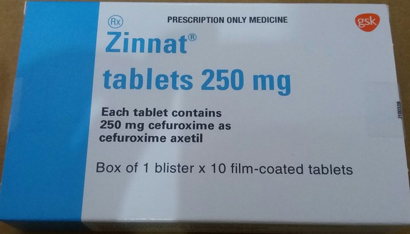 Zinnat 250mg (H*1vỉ*10viên) - Glaxo UK
