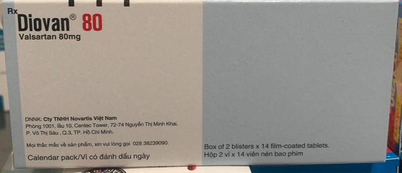 Diovan 80mg (Hộp 2 vỉ x 14 viên) - Novartis