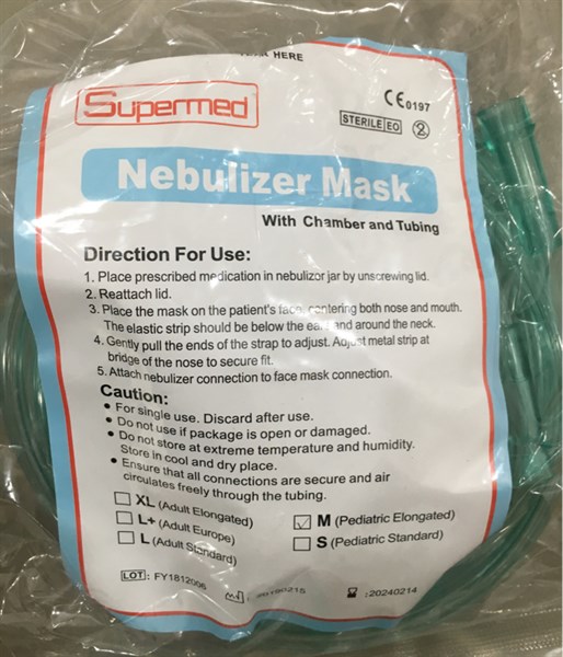 Mask khí dung trẻ em (size M) (Nebulizer mask)