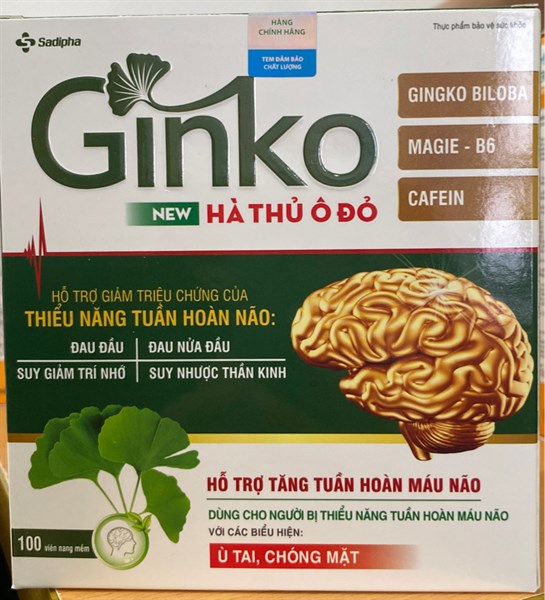Ginko 120mg (Hà thủ ô đỏ) (H*10vỉ*10viên) - Sadipha 2