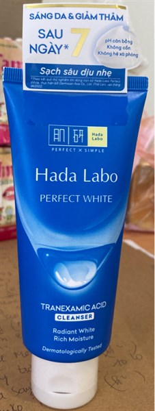 Kem rửa mặt dưỡng trắng (Hada Labo Perfect white Tranexamic acid cleanser) 80g - Rohto/VN