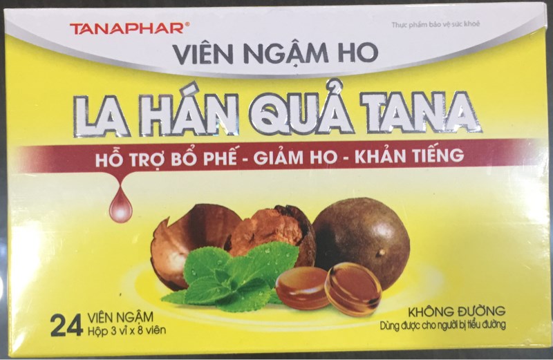 Viên ngậm ho La hán quả TANA không đường (H*3vỉ*8viên) - Tân á