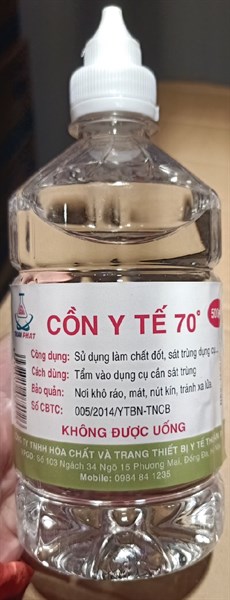 Cồn 70 Chai to 500ml (K*24chai) - Thuận Phát