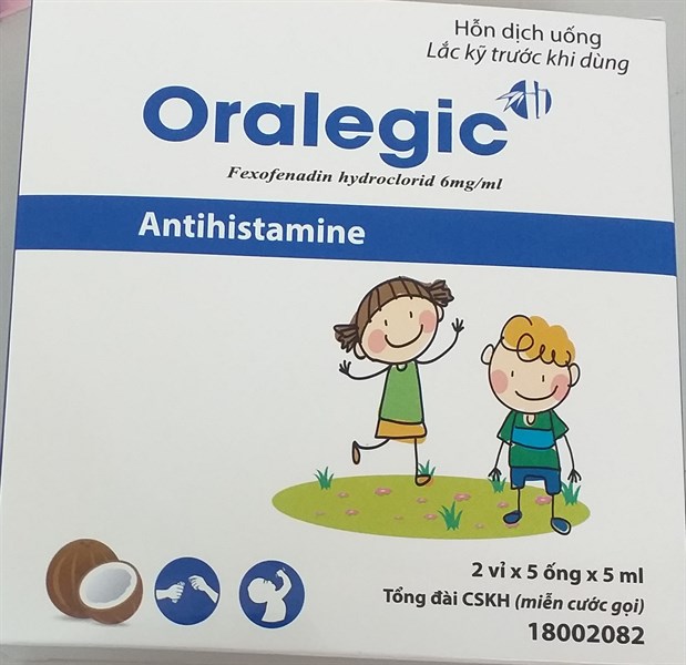 Oralegic (Fexofenadin 6mg/ml) (H*2vỉ*5ống*5ml) - CPC1