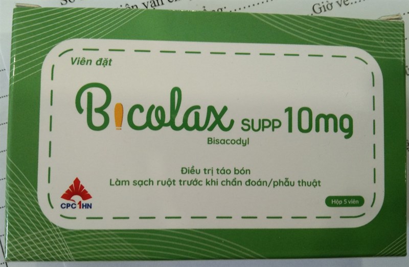 Bicolax supp 10mg (Điều trị táo bón) (H*1vỉ*5viên) - CPC1 Hà Nội