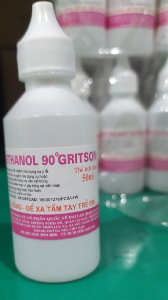 Cồn 90 Ethanol Gritson Lọ 50ml (K*220lọ) - Đại Lợi