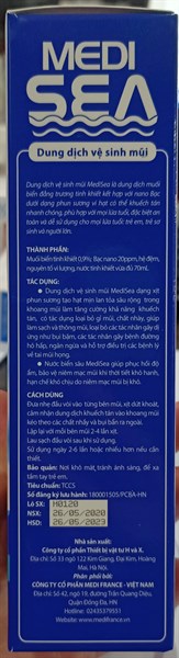 Dung dịch vệ sinh mũi Medisea 70ml - H và X 2