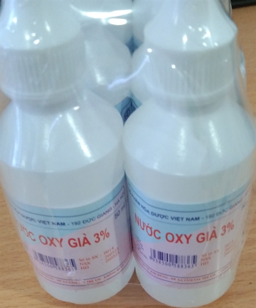 Nước oxy già 3% 50ml (K*30Cọc*10lọ) - Hoá dược VN