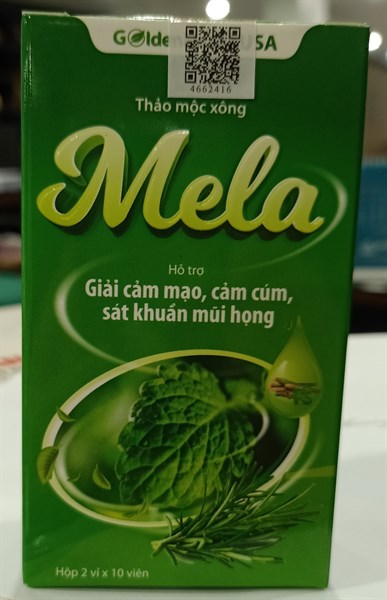Thảo mộc xông Mela (H*2vỉ*10viên) - Golden Health