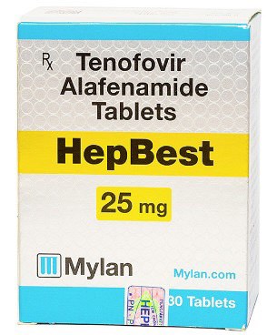 HepBest 25mg (Tenofovir) (Lọ 30 viên) - Mylan/India