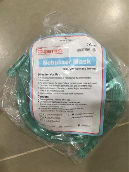 Mask khí dung người lớn (size L) (Nebulizer mask) - supermed