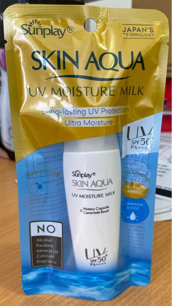 Sữa chống nắng dưỡng da, giữ ẩm Sunplay 30g (Skin aqua UV Moisture Milk SPF50) - Rohto