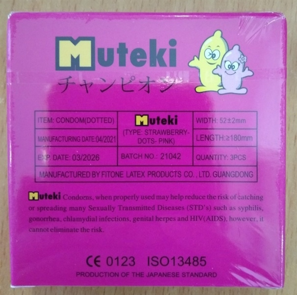 BCS đỏ Muteki (Hộp 3 cái) - P.R.C/Liên Phong