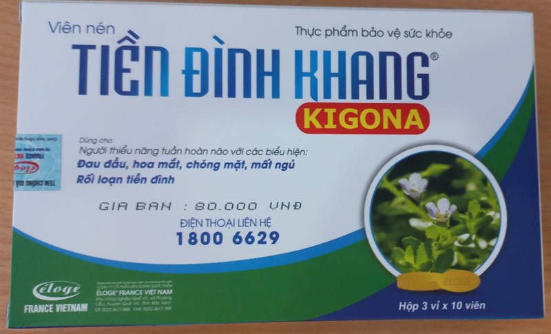 Tiền đình khang Kigona (H*3vỉ*10viên) - Hiệp Phong