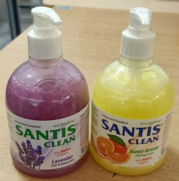 Santis clean 500ml (Sữa rửa tay sạch khuẩn cam + Oải hương) - Thiên Ân