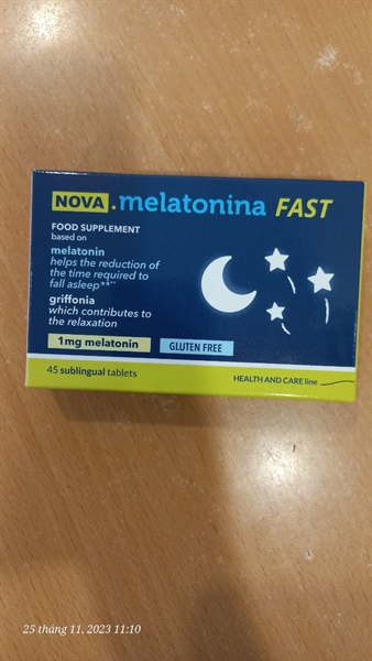 Thực phẩm bảo vệ sức khỏe NOVA MELATONINA FAST (Hộp*3vỉ*15viên) - Ý