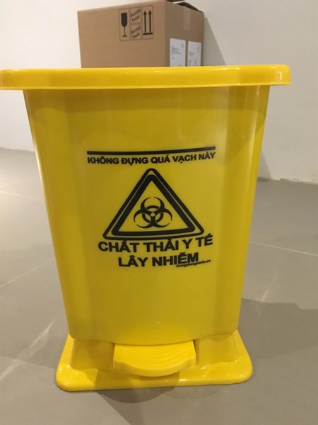Thùng đựng rác nhựa P/C 15 lít đạp chân - VN
