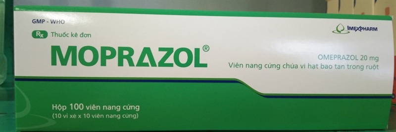 Moprazol (Omeprazol 20mg) (Hộp 10 vỉ xé x 10 viên) - Imexpharm