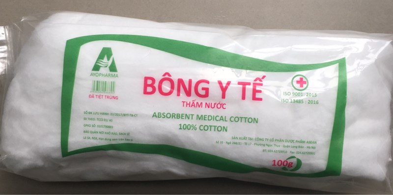 Bông y tế 100g thấm nước Asean (K*112 gói) - Asean