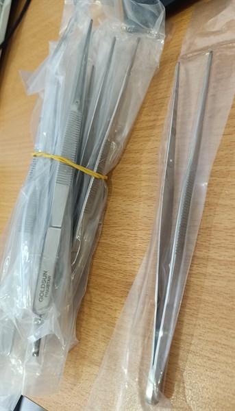 Kẹp phẫu tích không mấu 16cm (Nỉa không mấu) - Goldtier/Pakistan