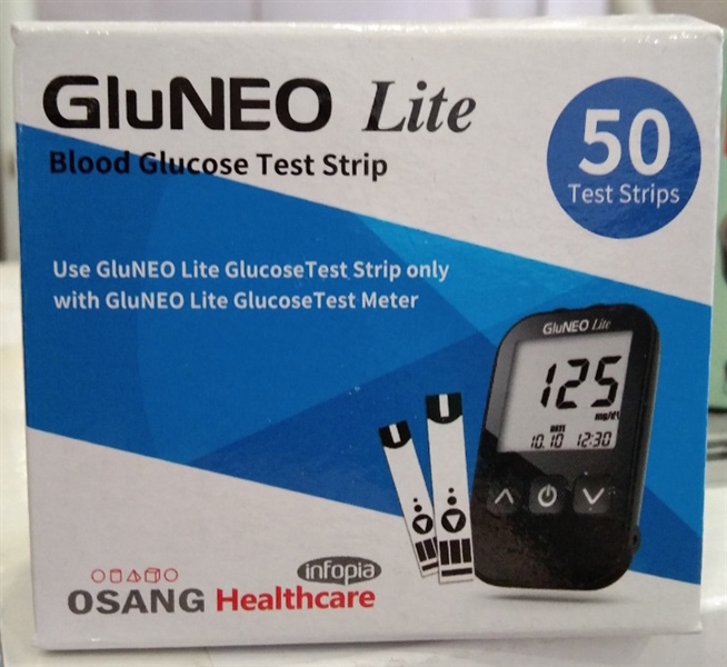 Que thử đường huyết Gluneo lite (Hộp 2 lọ x 25 que) - Osang/Hàn Quốc