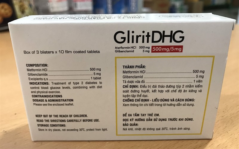 GliritDHG 500mg/5mg (Hộp 3vỉ x 10viên) -CTCPD Hậu Giang - CNNMDP DHG tại Hậu Giang 2
