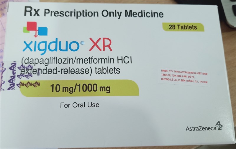 Xigduo XR 10/1000mg (H*4vỉ*7viên) - Mỹ (Hộp)