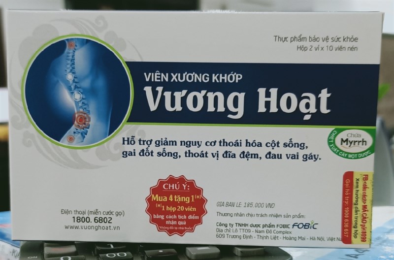 Viên xương khớp Vương hoạt (H*2vỉ*10viên) - Fobic