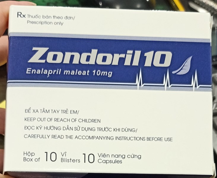 Zondoril 10 (Enalapril 10mg) (H*10vỉ*10viên) - Hà Tây (Viên)