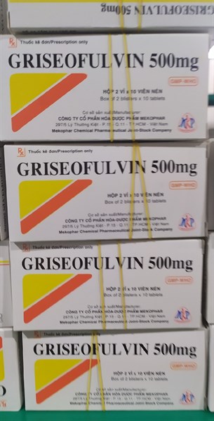 Griseofuvin 500mg (H*2vỉ*10viên) - MKP