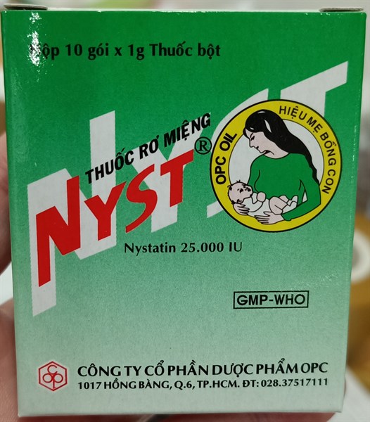 Thuốc rơ miệng Nystatin 25.000IU (H*10gói) - OPC