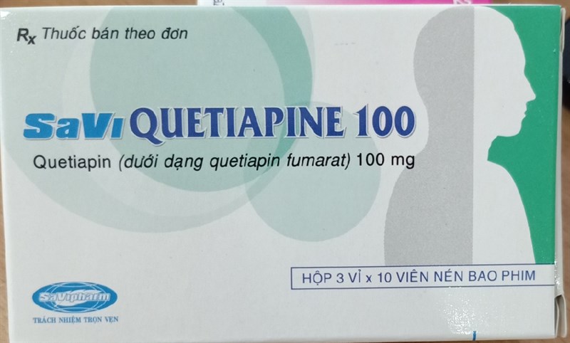 Thuốc SAVI QUETIAPINE 100mg (H*3vỉ*10viên nén) - Savipharm