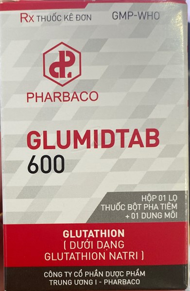 Glumidtab 600 (Glutathion) (Hộp 1 lọ + 1 ống dung môi )- TW1/Pharbaco