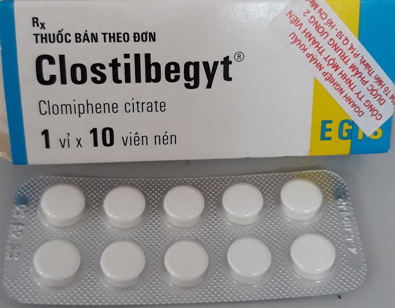 Clostilbegyt (Clomiphene citrate) (Kích thích rụng trứng) (H*1vỉ*10viên) - Hungari