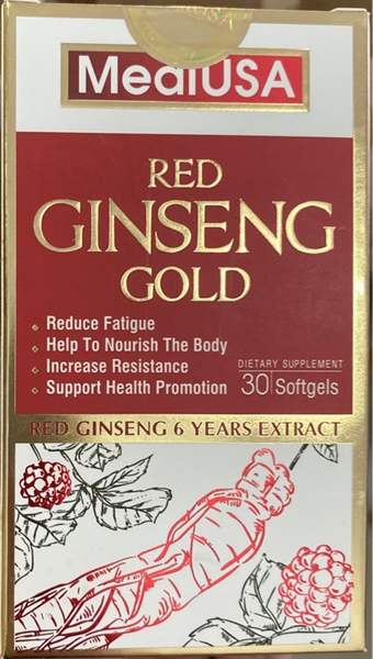 Red Ginseng Gold (Thuốc bổ hồng sâm) (Hộp 5 vỉ x 6 viên) - Mỹ 2