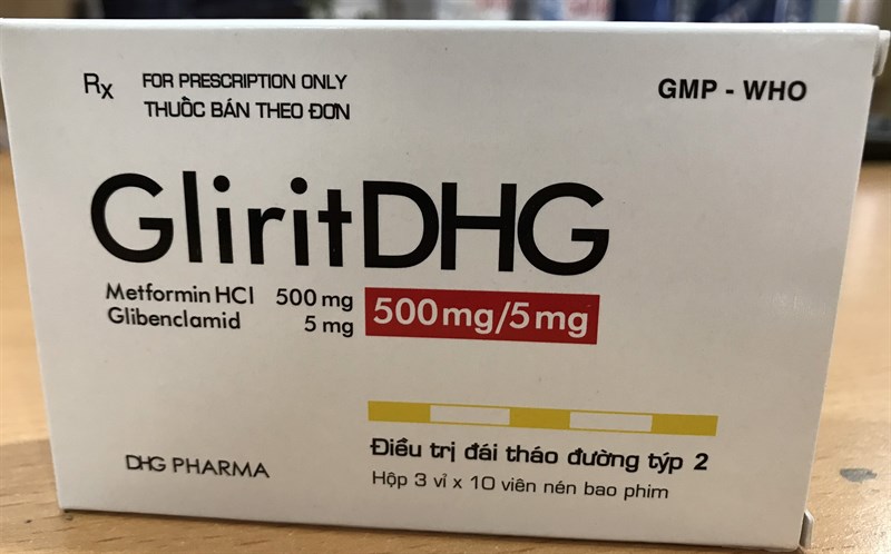 GliritDHG 500mg/5mg (Hộp 3vỉ x 10viên) -CTCPD Hậu Giang - CNNMDP DHG tại Hậu Giang