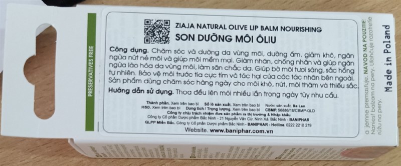 Son dưỡng môi Oliu 10ml (Natural olive lip balm) - Ba Lan 3