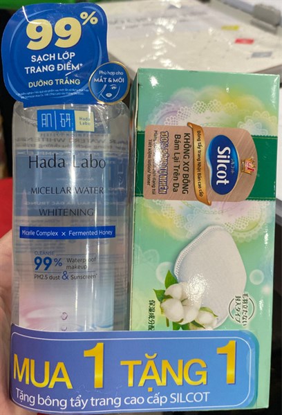 Nước tẩy trang sạch sâu dưỡng trắng (Hada Labo Micellar Water Whitening) 240ml - Rohto/VN