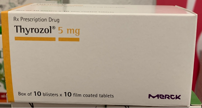 Thyrozol 5mg (Hộp 10 vỉ x 10 viên) - Đức