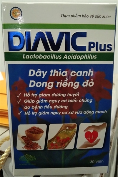 Diavic Plus (Hỗ trợ giảm đường huyết...) (Lọ*30viên) - Napharco