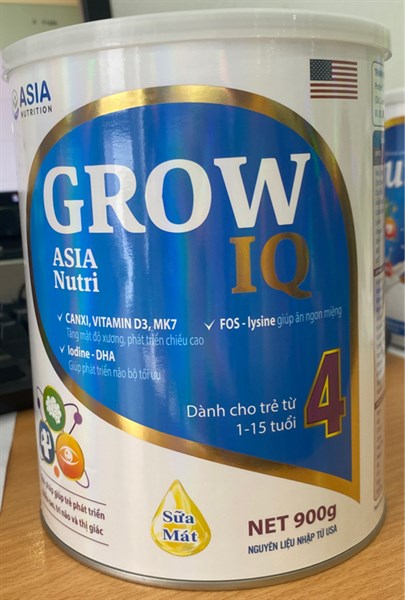 Sữa Nutri Grow IQ 4 - 900g (Cho trẻ từ 1 - 15 tuổi) - Asia