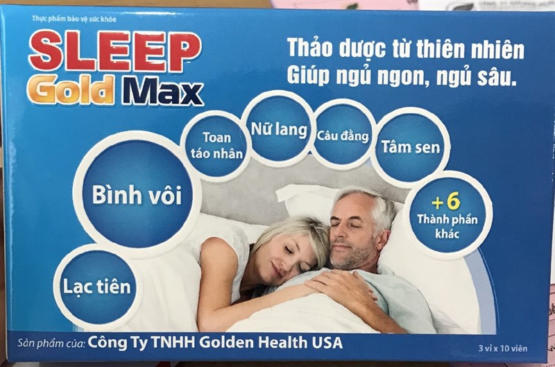 Viên uống Sleep gold max giúp ngủ ngon, ngủ sâu (H x 3 vỉ x 10 viên - Golden Health 2