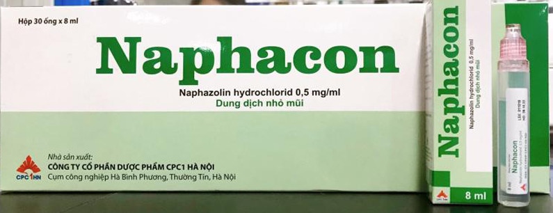 Dung dịch nhỏ mũi Naphacon 8ml (Naphazolin 0,5mg/ml) - CPC 1 HN 2