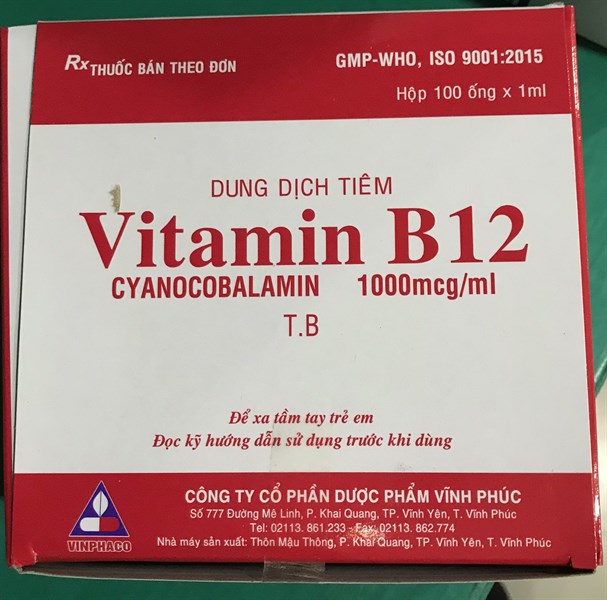 Vitamin B12 1000mcg/1ml (K*45H*100ống) - Vĩnh Phúc